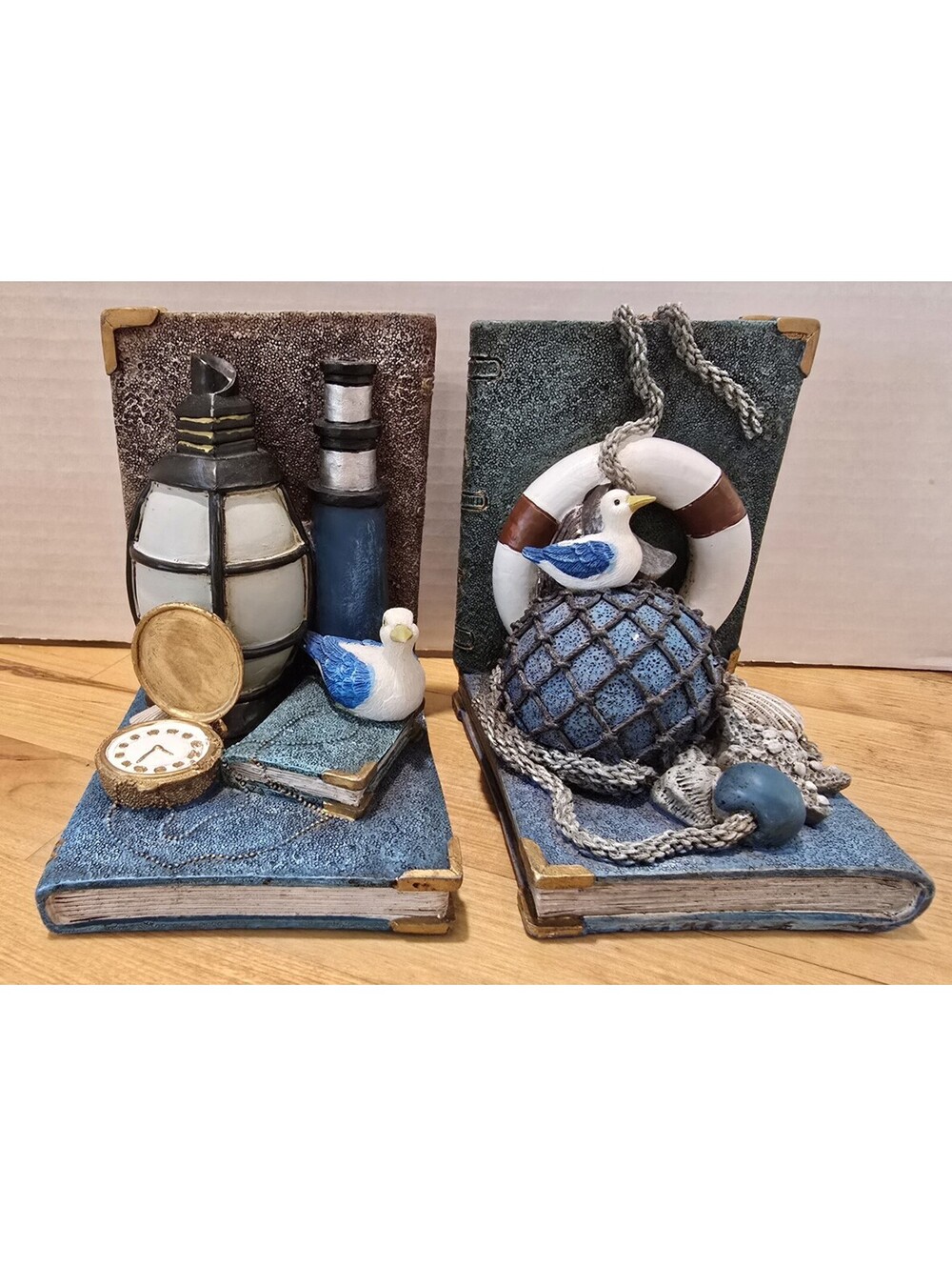 Nautical Bookends Coastal Beach/Marine Nautical Decor Heritage Mint LTD